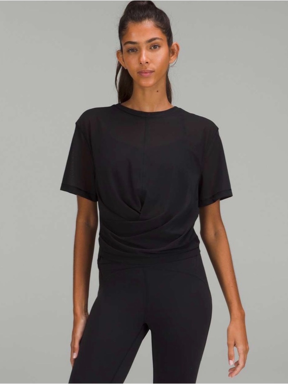 Lululemon Lightweight Mesh Reversible Yoga T-Shirt Size 8